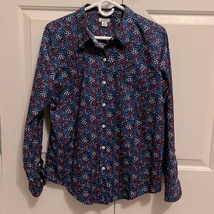 LL Bean Floral Button-up Shirt